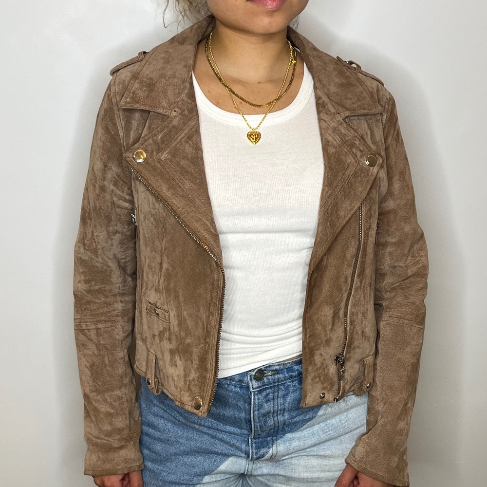 Suede Moto Jacket